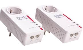 AVM FRITZ!Powerline 1220E Set- Powerlinde-adapter - Gigabit-Powerline 1200 Mbps - 2-Pack
