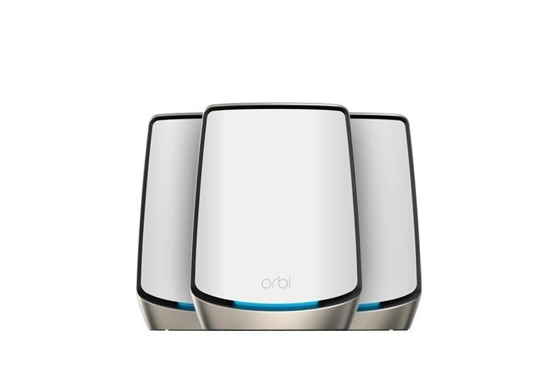NETGEAR Orbi RBK863S - Mesh WiFi - WiFi Versterker - WiFi 6 - 6000 Mbps - Tri-Band - 3-Pack - Wit