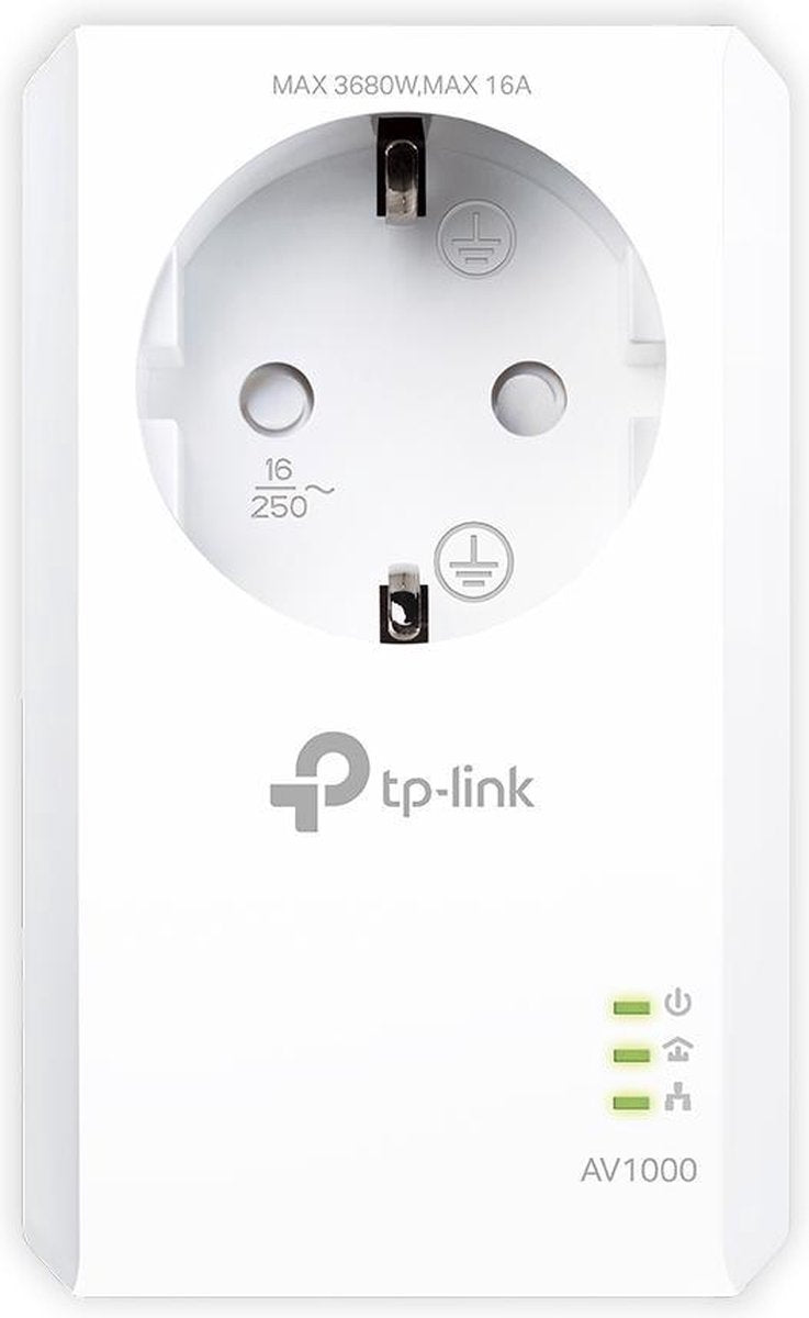 Afbeelding van powerline adapter. Kleur wit.
