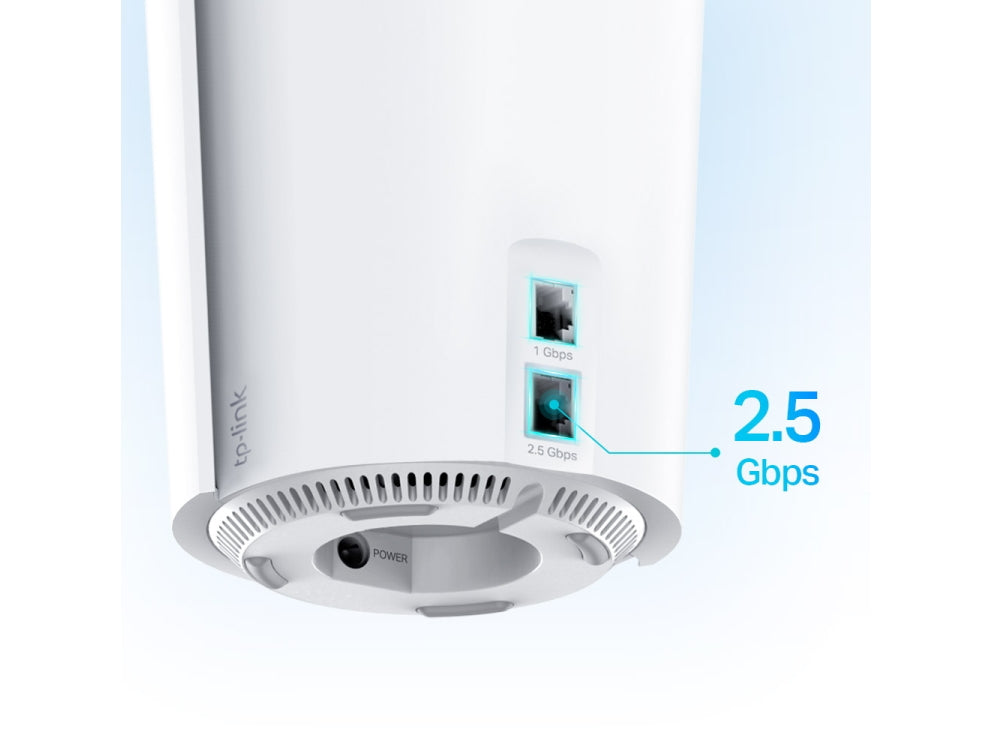 Wifi-versterker van Tp-link, model: Deco X90, wit, onderkant