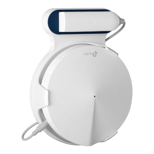 Luxe wandhouder voor de Deco M9. Kleur wit en blauw.