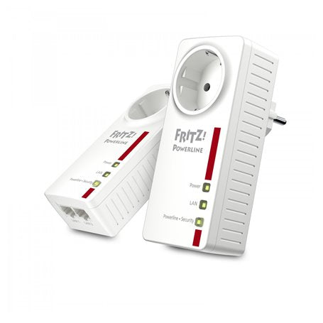 AVM FRITZ!Powerline 1220E Set- Powerlinde-adapter - Gigabit-Powerline 1200 Mbps - 2-Pack