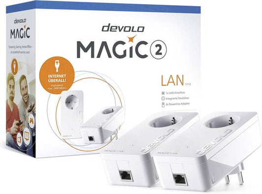 Devolo Magic 2 LAN 2400 Mbit/s Ethernet LAN Wit 2 stuk(s)